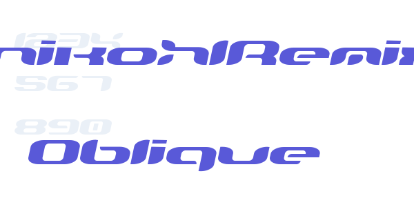 TeknikohlRemix01  Oblique font free