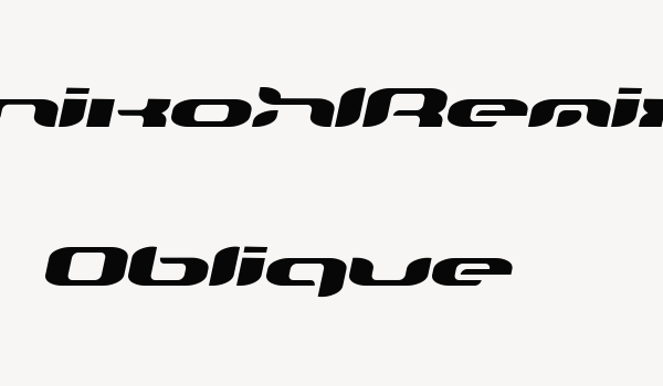 TeknikohlRemix01  Oblique Font