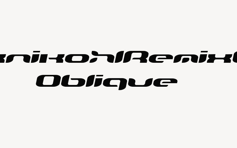 TeknikohlRemix01  Oblique Font