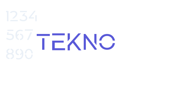 Tekno font