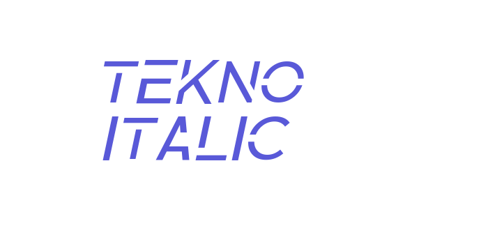 Tekno Italic Font Download