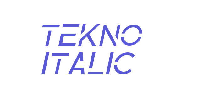 Tekno Italic Font