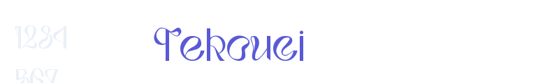 Tekouci font