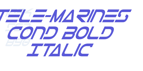 Tele-Marines Cond Bold Italic font