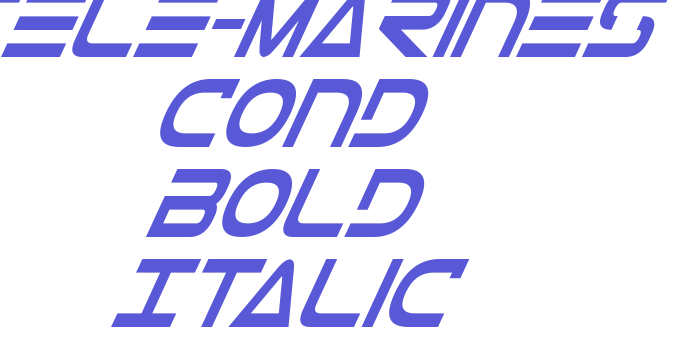 Tele-Marines Cond Bold Italic Font