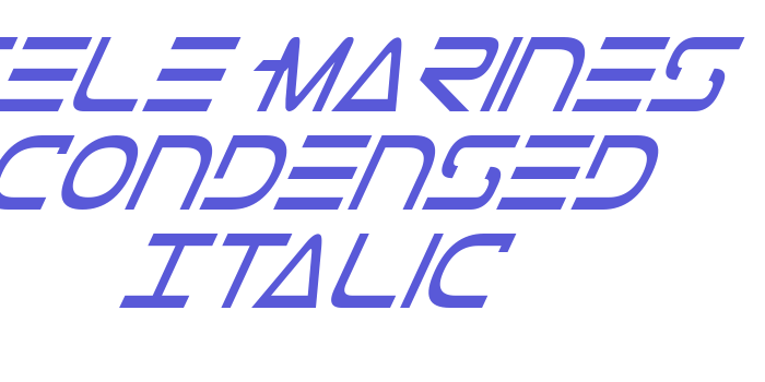 Tele-Marines Condensed Italic Font