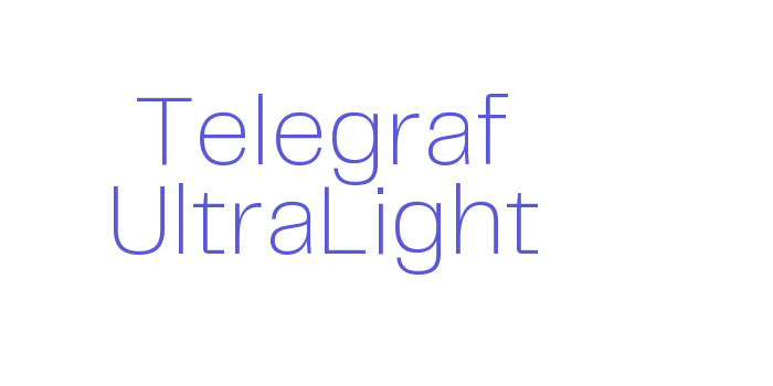 Telegraf UltraLight Font Download