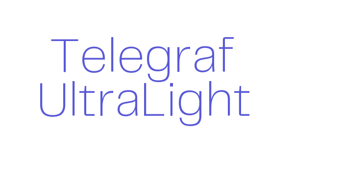 Telegraf UltraLight Font