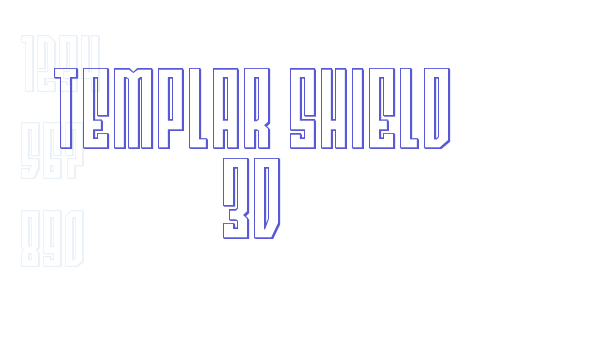 Templar Shield 3D Font