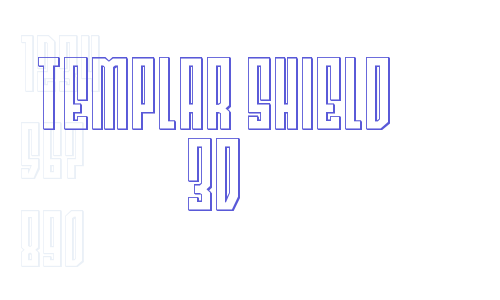 Templar Shield 3D Font Download