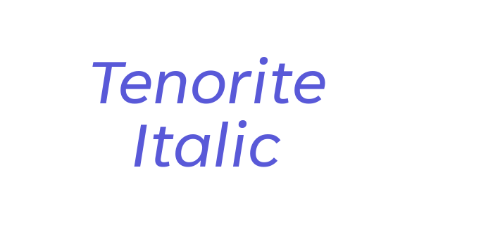 Tenorite Italic Font