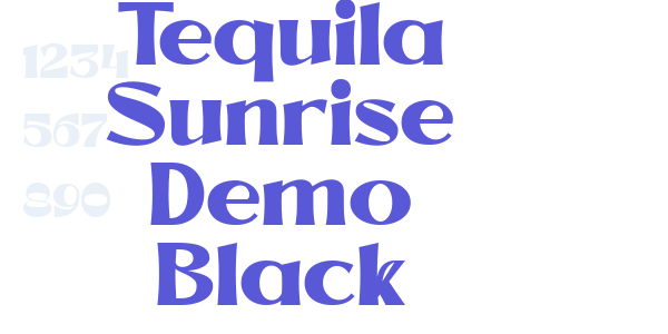 Tequila Sunrise Demo Black font free