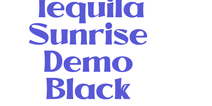 Tequila Sunrise Demo Black Font