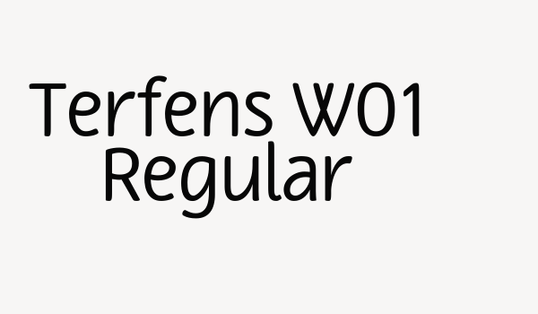 Terfens W01 Regular Font