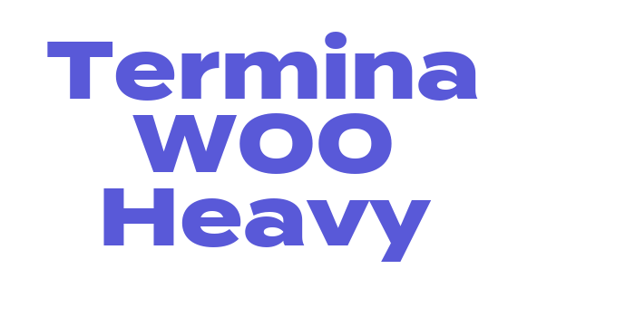 Termina W00 Heavy Font Download