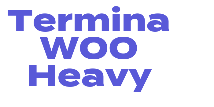 Termina W00 Heavy Font