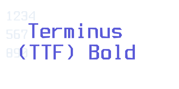 Terminus (TTF) Bold font