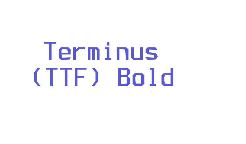 Terminus (TTF) Bold Font Download