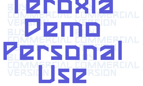 Teroxia Demo Personal Use Font Download