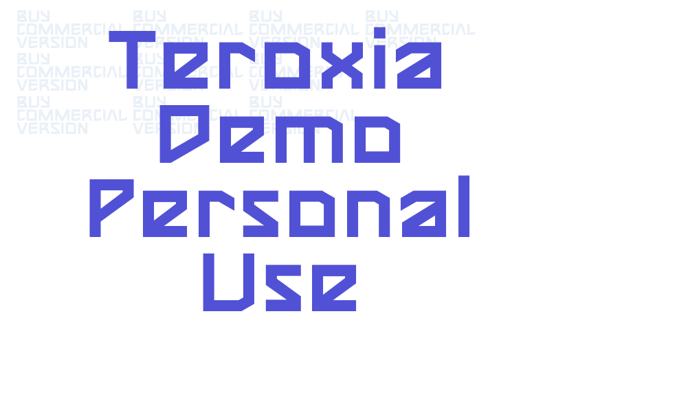 Teroxia Demo Personal Use-font-download