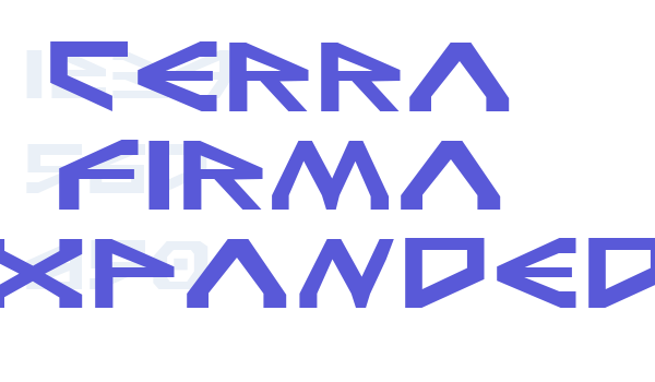 Terra Firma Expanded Font