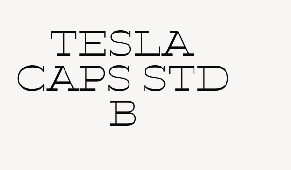 Tesla Caps Std B Font