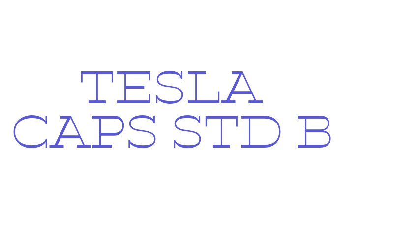 Tesla Caps Std B Font