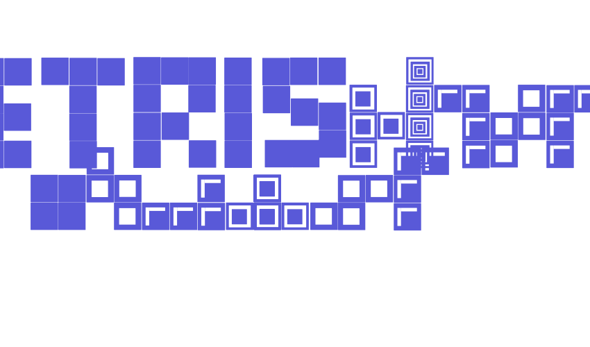 Tetris Blocks Font