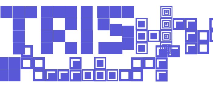 Tetris Blocks Font