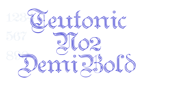 Teutonic No2 DemiBold font free