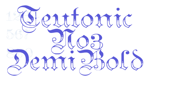 Teutonic No3 DemiBold font free