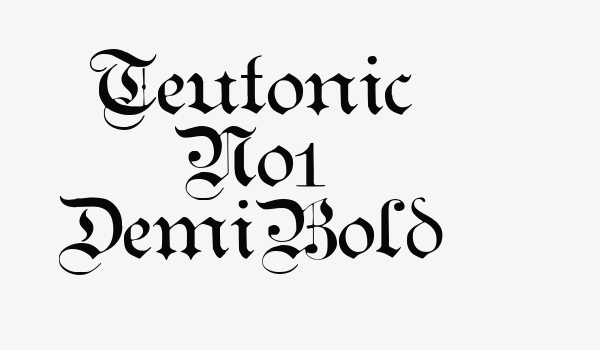 Teutonic No1 DemiBold Font