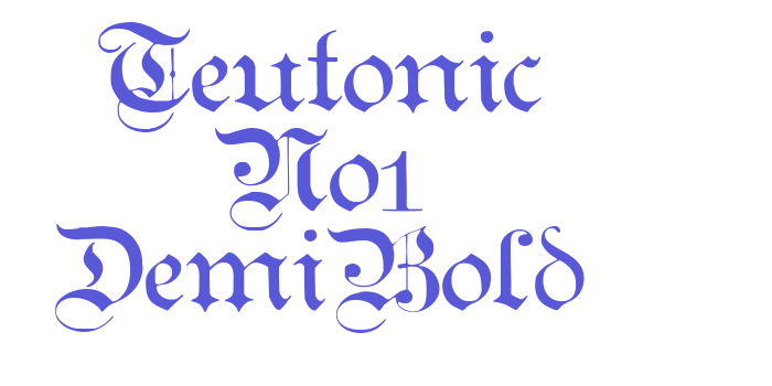 Teutonic No1 DemiBold Font