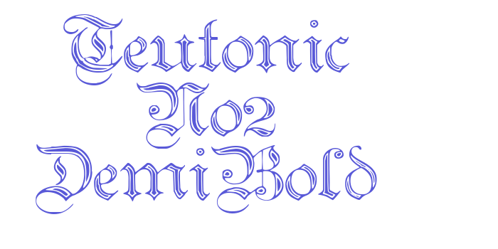 Teutonic No2 DemiBold Font