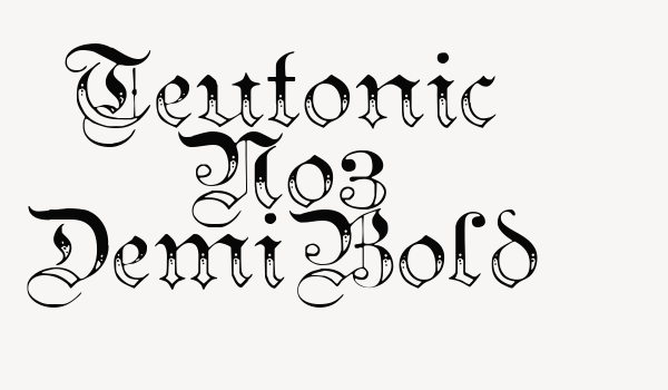 Teutonic No3 DemiBold Font