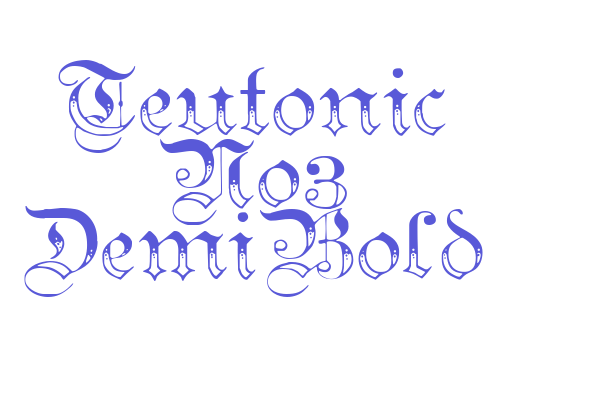 Teutonic No3 DemiBold Font