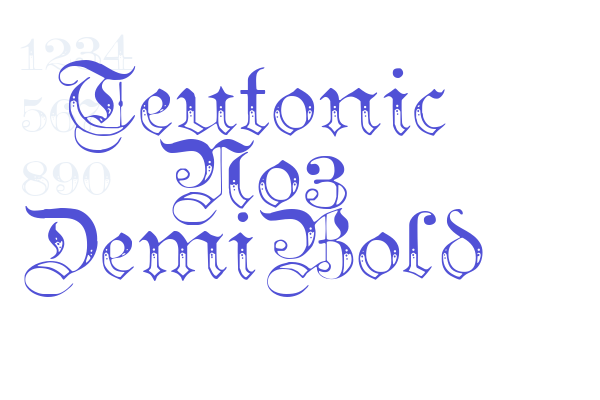 Teutonic No3 DemiBold Font Download