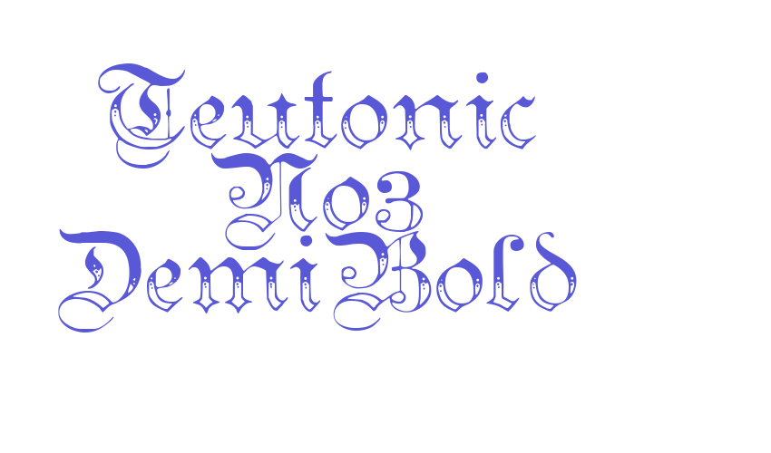 Teutonic No3 DemiBold Font