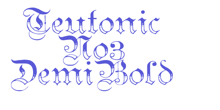 Teutonic No3 DemiBold Font Download