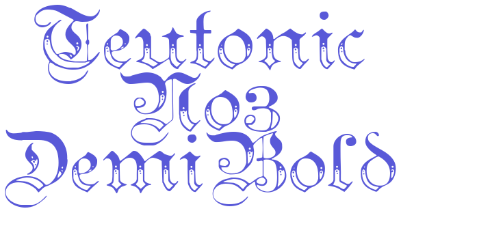 Teutonic No3 DemiBold Font