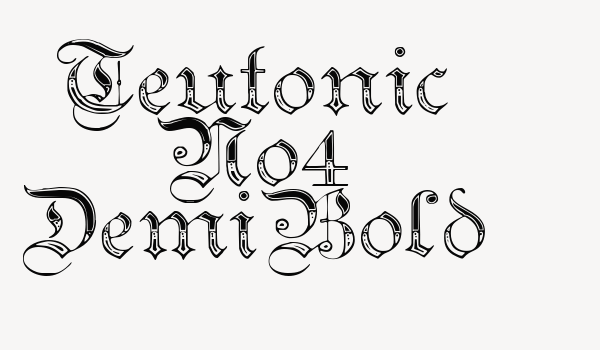 Teutonic No4 DemiBold Font