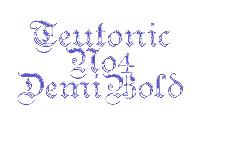 Teutonic No4 DemiBold Font