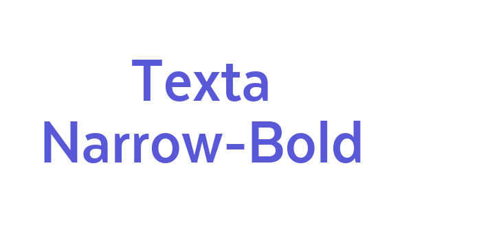 Texta Narrow-Bold Font