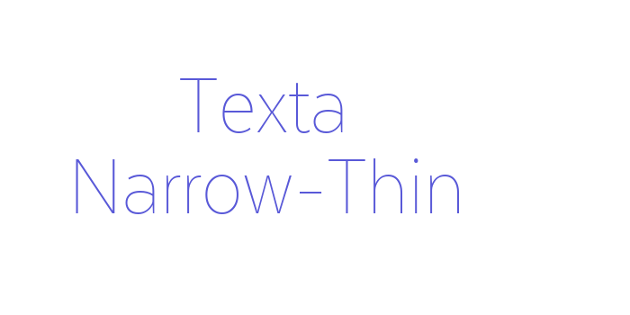 Texta Narrow-Thin Font