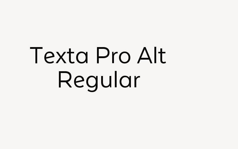 Texta Pro Alt Regular Font