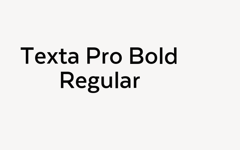 Texta Pro Bold Regular Font