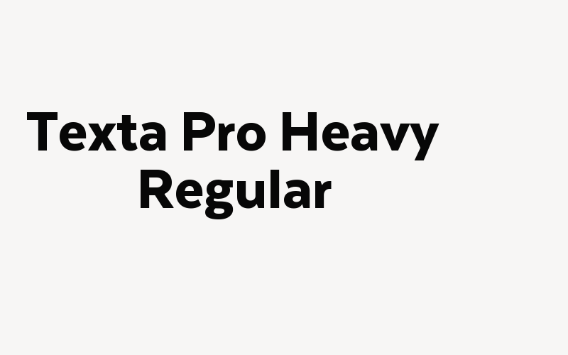 Texta Pro Heavy Regular Font