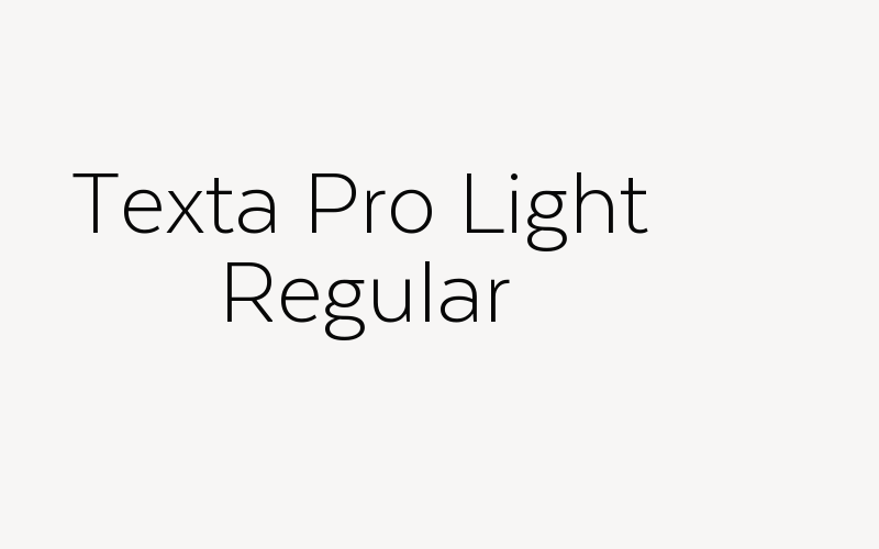 Texta Pro Light Regular Font