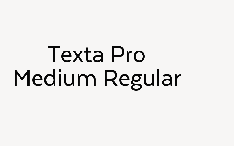 Texta Pro Medium Regular Font