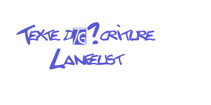 Texte d’?criture Lanfeust Font Download